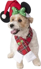 Minnie Mouse Christmas Kit Disney Fancy Dress Up Dog Cat Pet Costume Accessory