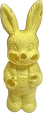 VTG 90’s DISTRESSED PLASTIC YELLOW EASTER BUNNY FLAWED 6” NOSTALGIC COLLECTIBLE