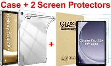 For Samsung Galaxy Tab A9 Plus Tablet Clear Case Soft TPU Cover Screen Protector