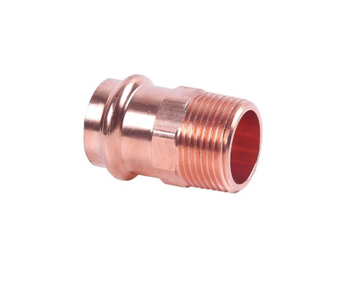 (1) 2" MIP x Press LF Copper Male NPT Propress Press Male Adapter Copper Fitting