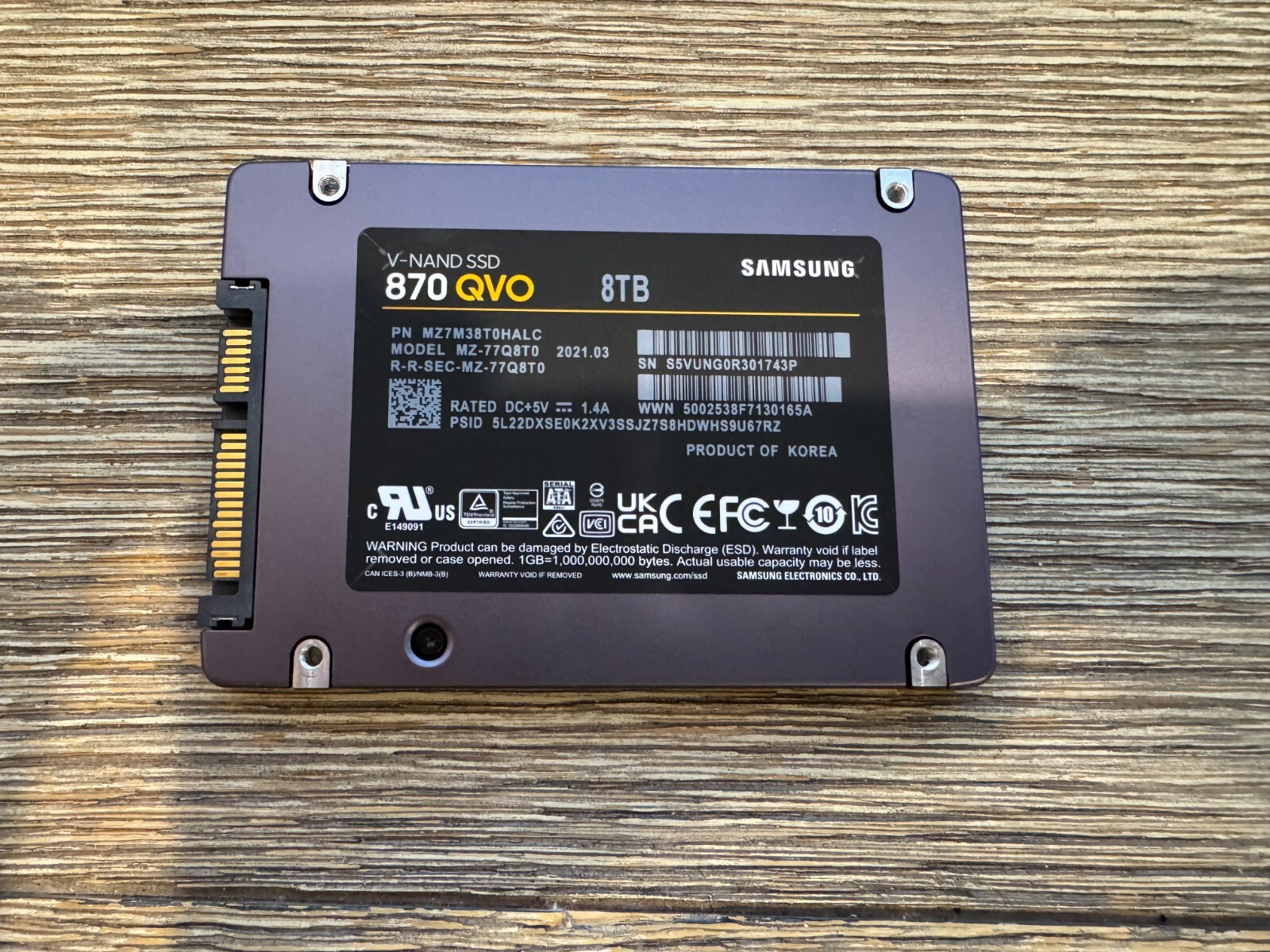 Samsung 870 QVO 8TB 2.5" SATA III Internal SSD 887276417868 eBay