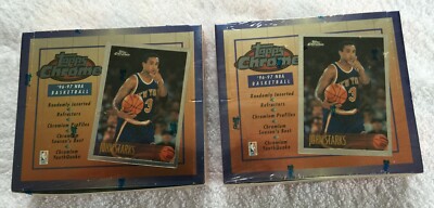 1996-97 Topps Chrome Basketball Sealed Hobby Box ( 2 BOXES) Kobe