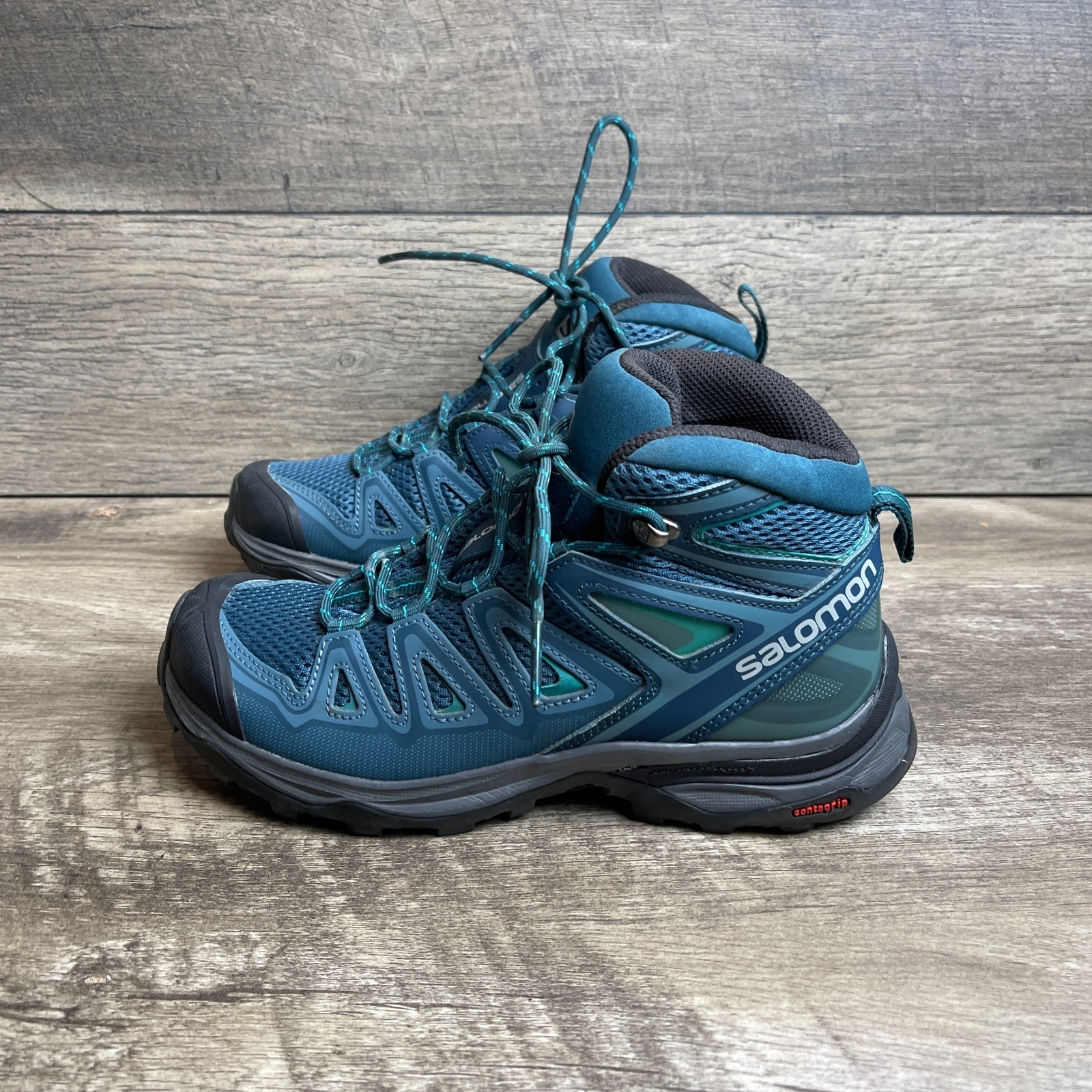 Stivali da trekking Salomon X Ultra 3 Mid 402412 da donna US 6 stivali stringati a rete blu