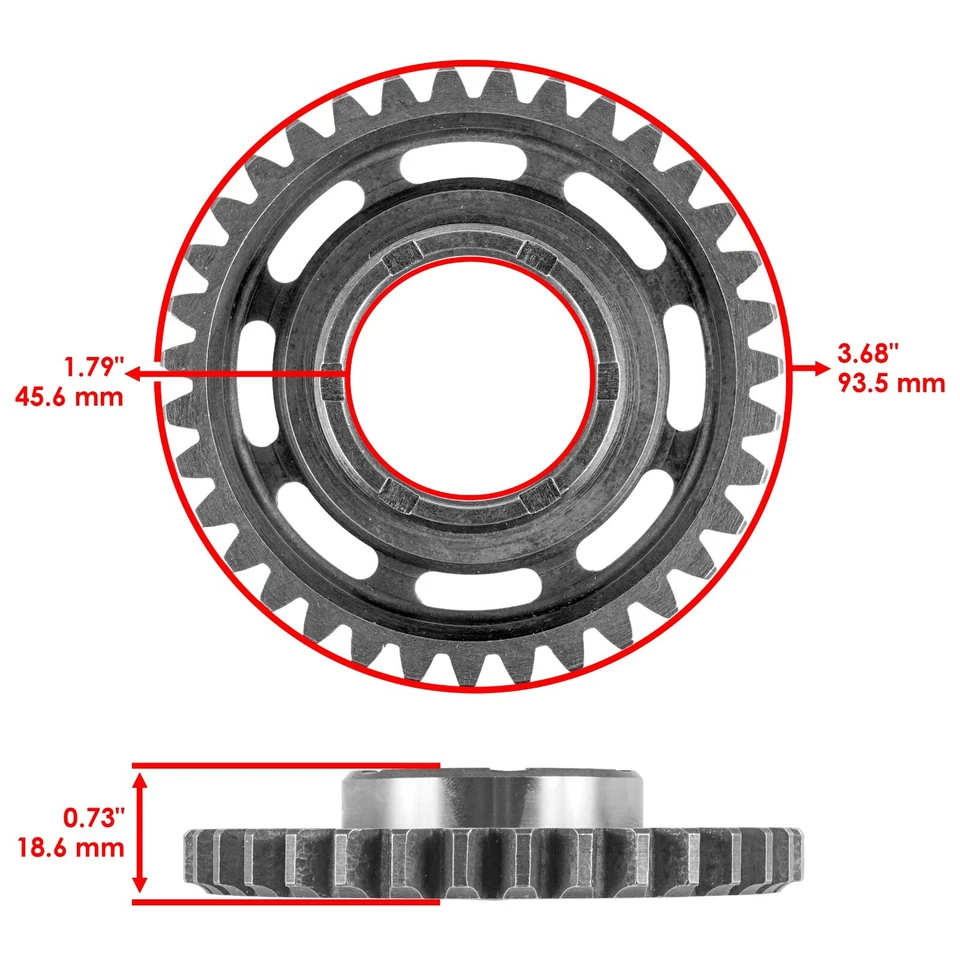 Starter Clutch And Driven Gear W/Gasket for Honda CRF450X CRF 450X 2005-2020 - Image 3 of 4