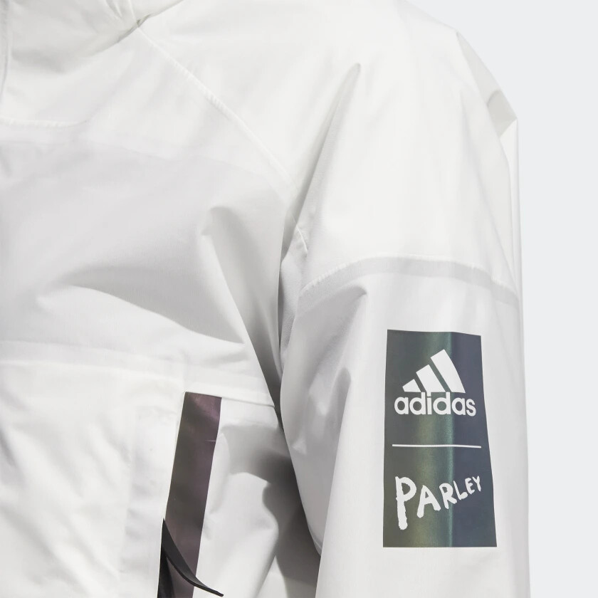 NEW Size Large L Womens Adidas MyShelter Rain.Rdy Parley White Jacket GK8651  | eBay