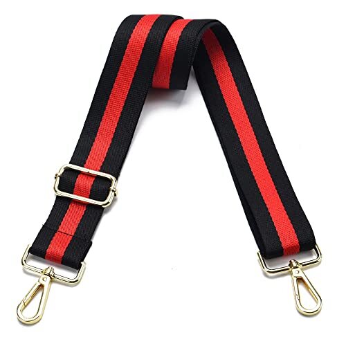 Purse Strap Gold Hardware Replacement Crossbody 2-Gold Hardware-Black red-22