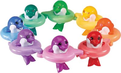 TOMY Toomies Do Re Mi Delfine Baby Badespielzeug pädagogisches und musikalisches Spielzeug für