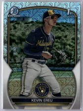 Kevin Ereu 1st Prospect 2023 Bowman Chrome Mojo Refractor #BCP-229 Brewers