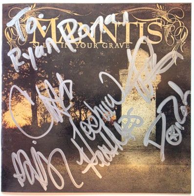 MANTIS Hand Signed Sleep in your Grave CD Album Slip Card NO CD memorabilia
