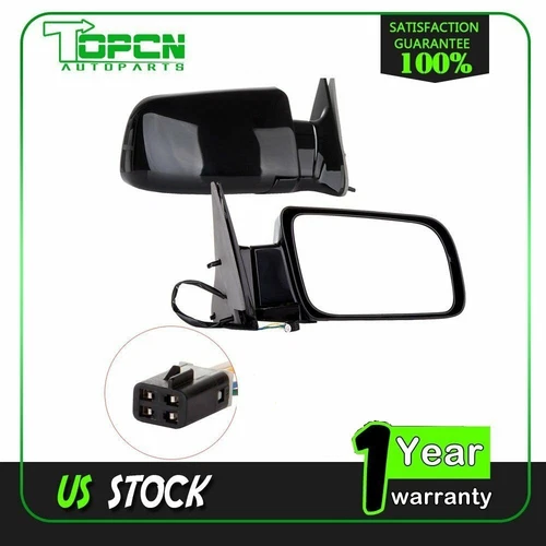 Pair Side View Power Mirrors For 1988-98 Chevy GMC C/K 92-99 Suburban Black