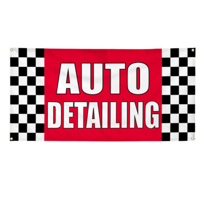 Vinyl Banner Multiple Sizes Auto Detailing Advertising Printing D Automotive