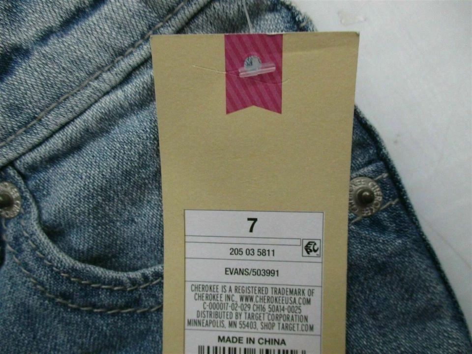 Nuevos Jeans Cherokee Capri Juveniles Talla 7 Algodón Lavado Medio BOYFRIEND CROP  Foto 3 de 4