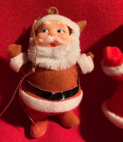 Weihnachtsmann, Frau Claus, rot, verschlossen, Kunststoff, Ornamente, Vintage, MCM, Weihnachten, Set/2,XM1 - Bild 18 von 24