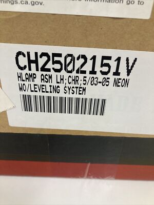 New Action Crash Value Left Headlight Assembly CH2502151V