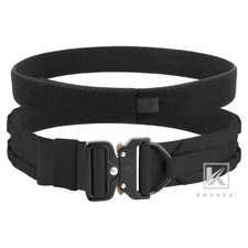 KRYDEX Tactical 1.75inch Heavy Duty Rigger Belt D-ring Quick Release Nylon Black