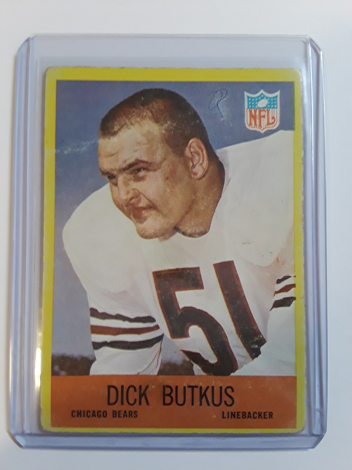 1967 Philadelphia Dick Butkus #28 football card Chicago Bears