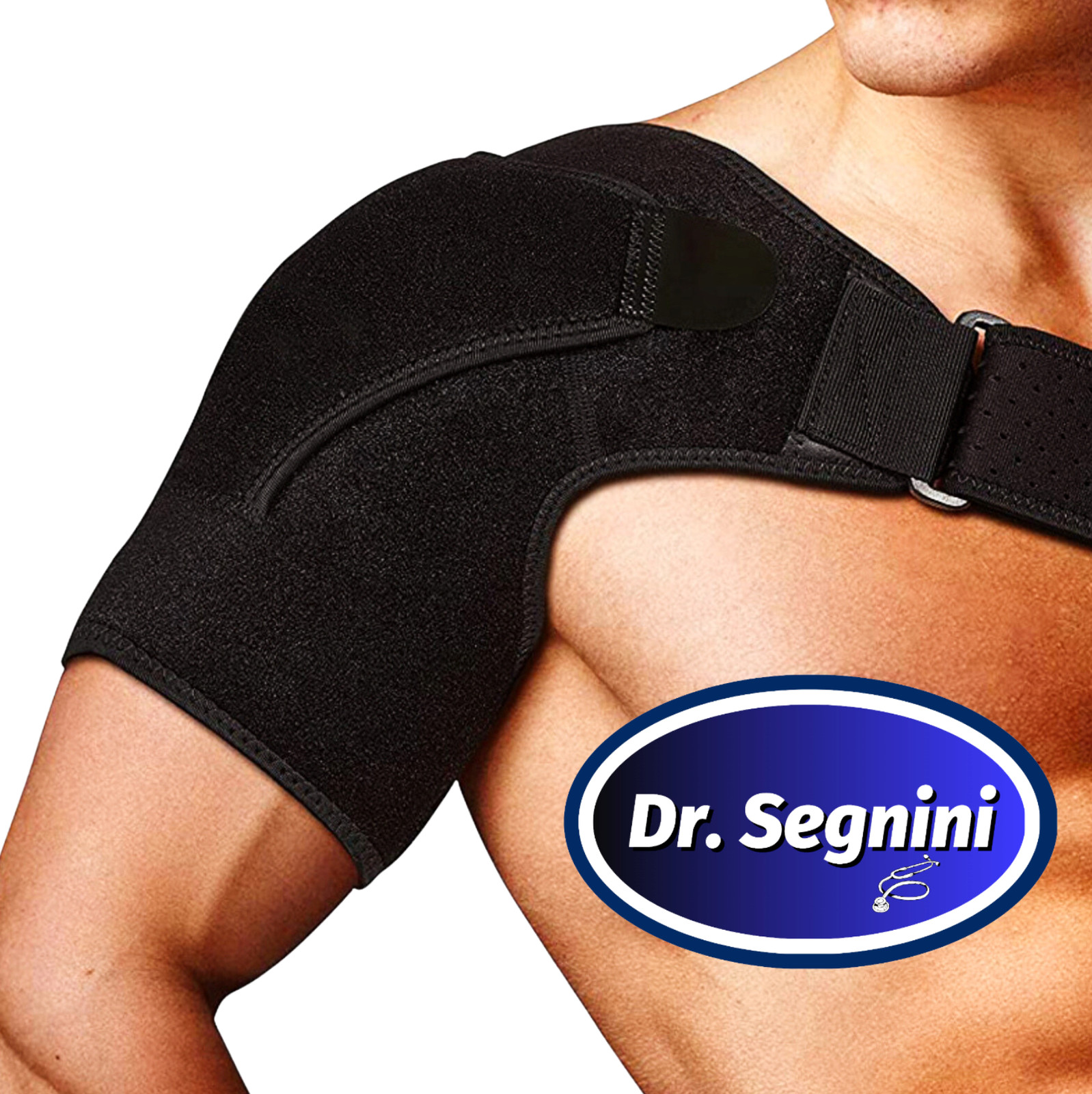 Shoulder brace rotator cuff pain relief support adjustable belt sleeve sprains✅⭐