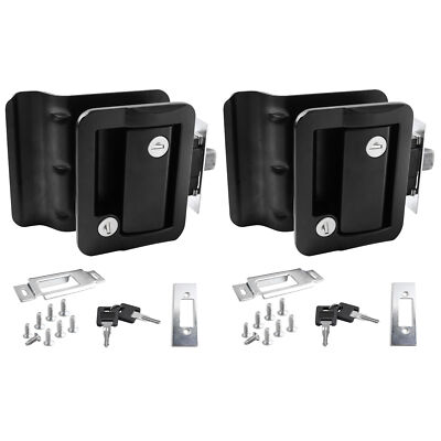 2x Upgraded RV Door Locks for Travel Trailers with Paddle Deadbolt, Camper Door
