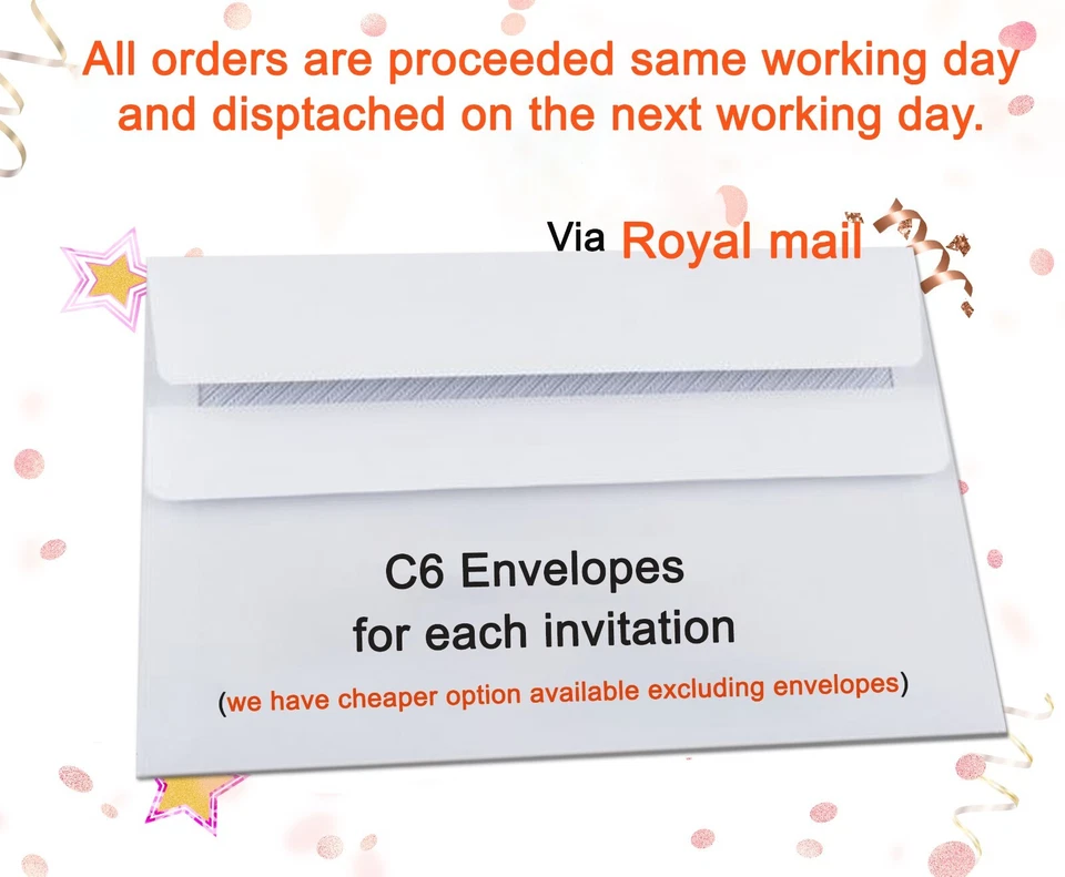 Personalised Retirement Party Invitations Retirement Invites A6 x 10 - Image 4 of 4