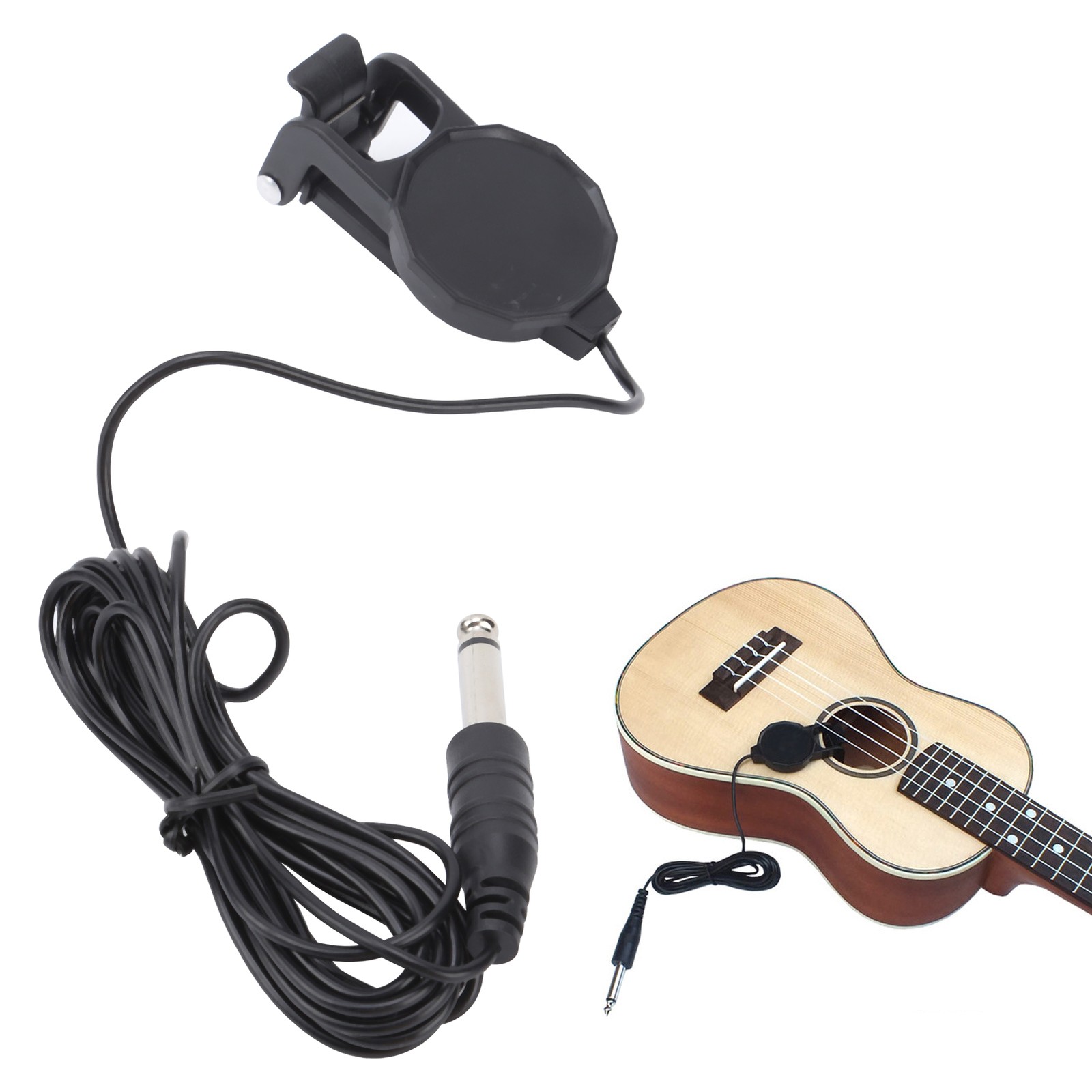 ClipOn Pickup Microphone Piezo Violin Acoustic Guitar Ukulele Musical Instru ECM
