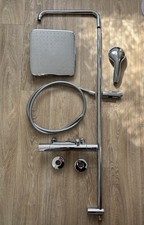 Grohe Vitality Start System 250 Cube Rain Shower Square Thermostatic Mixer