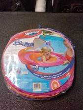 SwimWays Step 1 Baby Pink  Orange Spring Float Sun Canopy 9-24 Months NIP