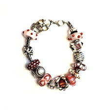 Trollbeads Cham 925 bracelet 7 1/2 with 13 charms