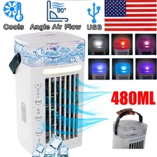 Mini Portable Air Conditioner Personal Space Evaporative Air Cooler AC Dual Fans