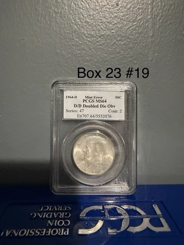 1964-D Kennedy PCGS MS64 D/D DDO