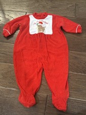 Vintage 90  s Little me  My First Christmas  Red Outfit. 18-21 Pounds.