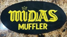 Large Oval Midas Muffler Embroidered Patch 5" x 9 1/2" Gas & Oil