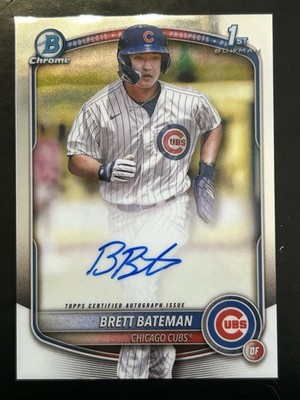 BRETT BATEMAN 2025 Bowman Chrome 1st Rookie RC Autograph Auto #CPA-BBA Qty