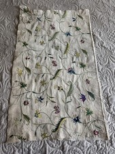 18C Antique  C1750 Spitalfields Silk Embroidered Fragment