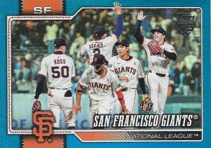SAN FRANCISCO GIANTS ADAMES LEE 2026 Topps Series 2 Blue Rainbow Foil /150 #496