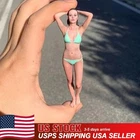 Miniature Figure Scene Props 1/18 Green Bikini Beauty Girl Diorama Resin Sculpt