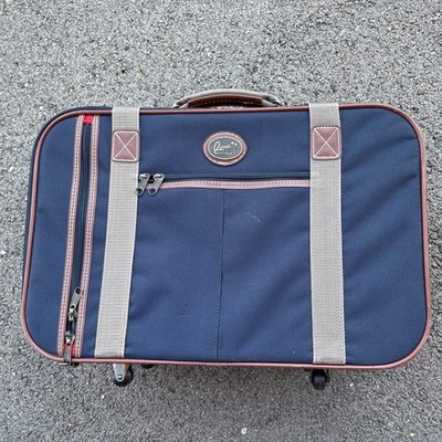 Vintage Ricardo Beverly Hills Navy Brown Carry On 20x13x8
