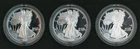 American Eagle 1oz Silver Proof Coins Lot of 3 Encased No Box/COA