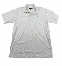 Pebble Beach Men's Stylish Performance Golf Polo Shirt XL Red Blue White Striped