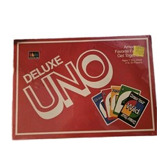 UNO Deluxe Edition Card Game Box Set Vintage 1986 DRAW FOUR FACTORY SEALED BOX