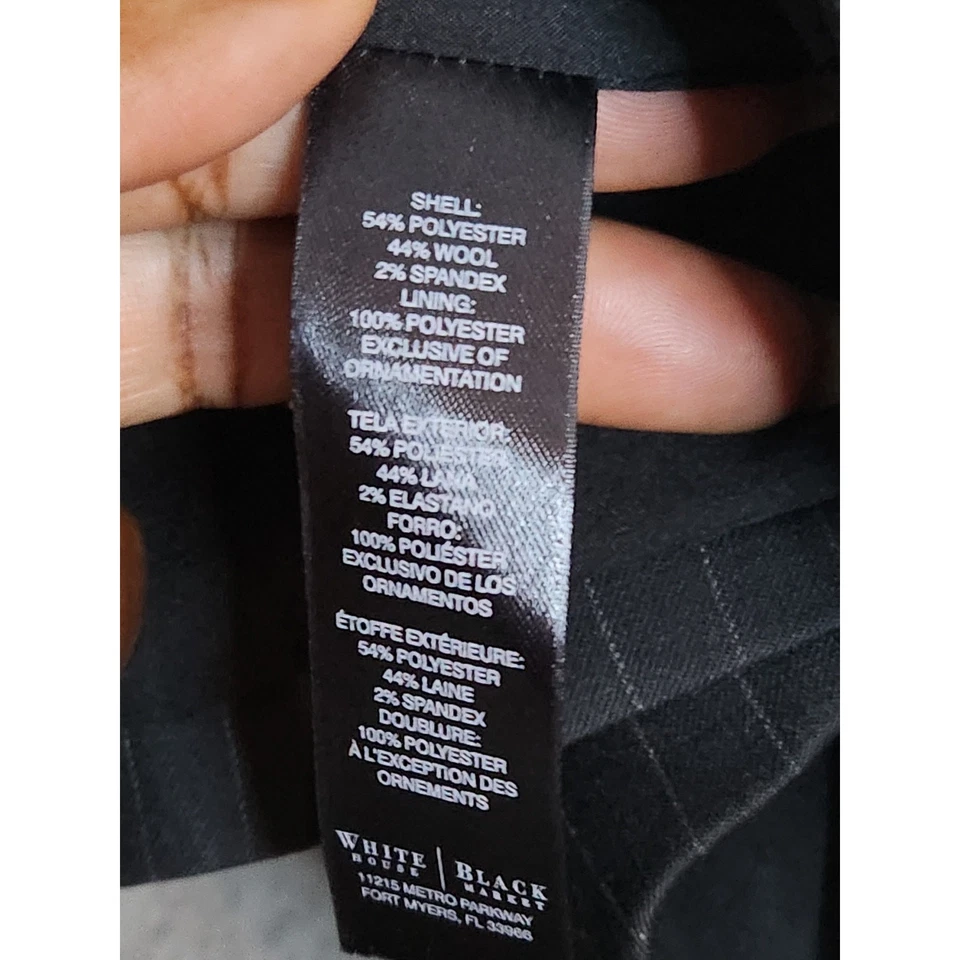 Blazer a rayas de mezcla de lana White House Black Market 10 Foto 4 de 4