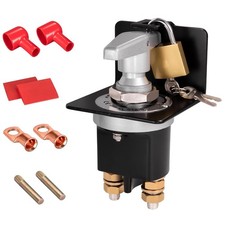 Battery Disconnect Switch 12V 24V 36V with Lock-Out Plate 500A High Current Batt