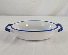 Mason Cash Enamour Blue & White Stoneware England Oval 6 x 4