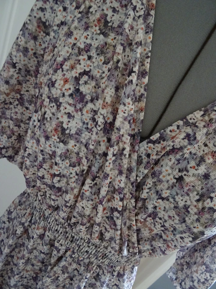 Robe mi longue fleurie Pull & Bear taille M - Photo 4/4