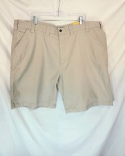 NWT Carhartt Rugged Flex Canvas Work Shorts Mens 46 Tan Relaxed Fit BS2514-M