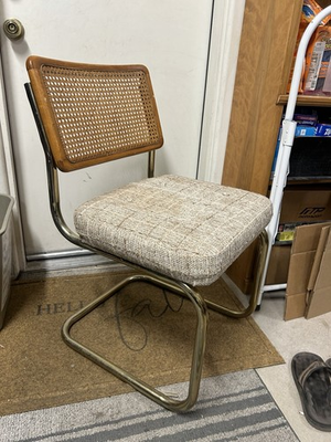 #ad #ad Vintage Marcel Breuer Cesca Cantilever Chrome Cane Chair California Style Co $450.00