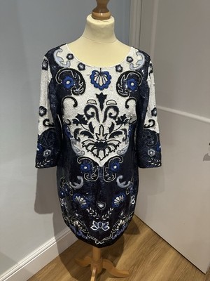 Needle & Thread Embroidered Sequin & Beaded Backless Cocktail Dress