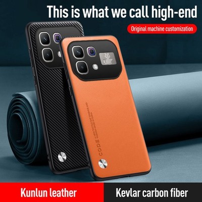 For Infinix Note 60 Pro, Luxury Business Case Retro Leather Soft Rubber Cover