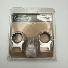Weaver 1? High Detachable scope mount rings #49033 Silver *NIP*FREE SHIPPING*
