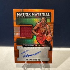 2024-25 Obsidian Isaac Okoro Matrix Auto Jersey Electric Etch Orange Flood #/75 