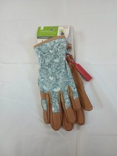 Style Selections Teal Floral Cushioned Palm Garden Gloves BRAND NEW (SZ Large)